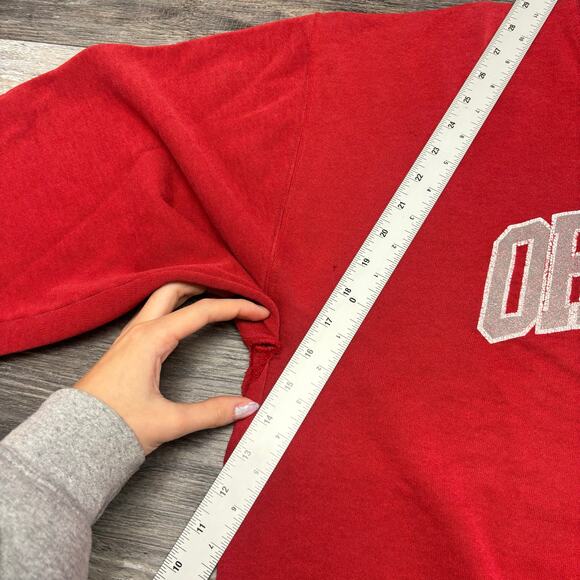 Vintage Y2K Russell Athletic Ohio State Buckeyes Red Mens XL Pullover Sweatshirt - Picture 6 of 10